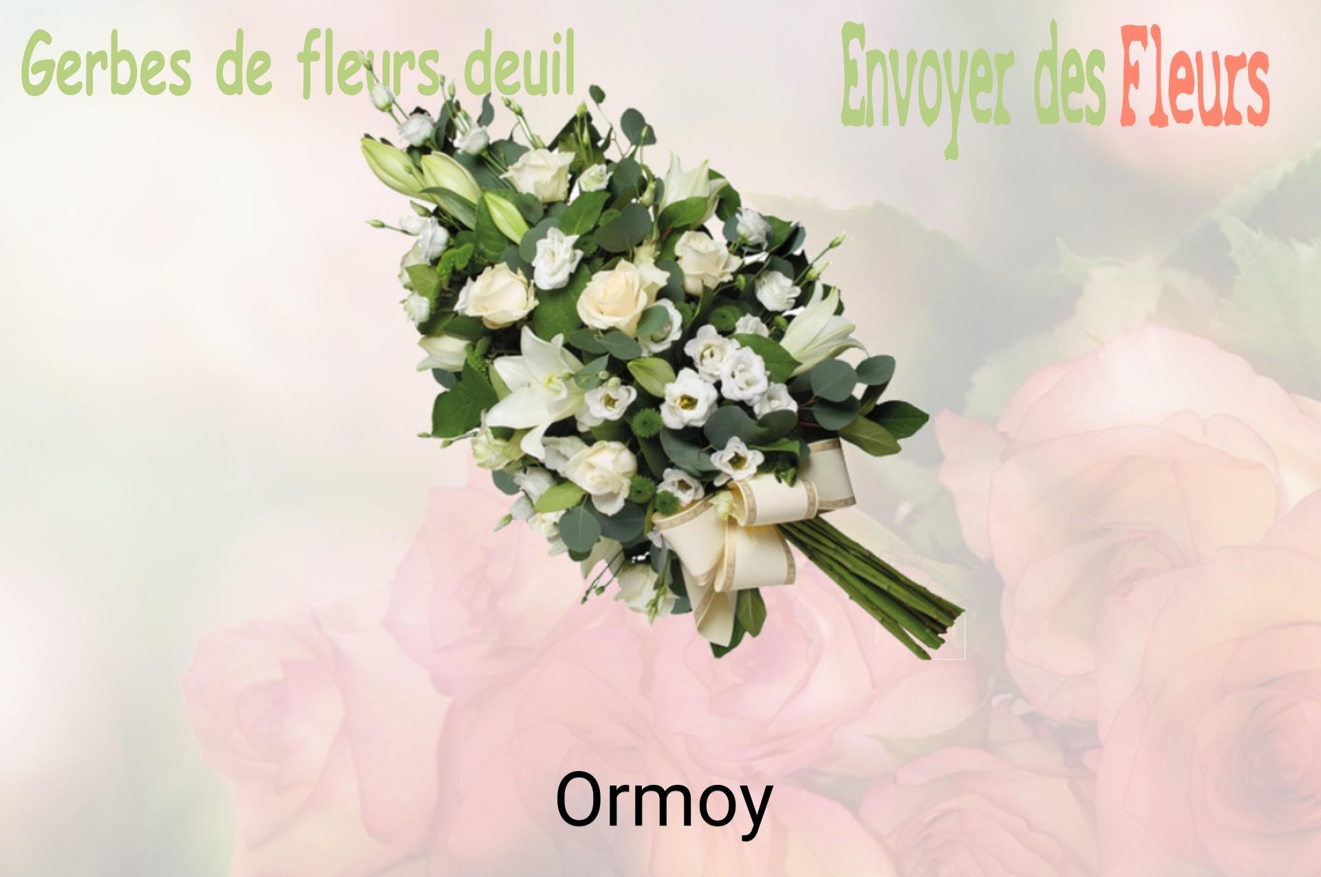 Gerbe de fleurs de deuil livrée à Ormoy